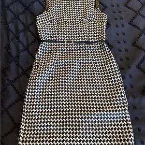 Trina Turk Black and White Patterned Midi Dress